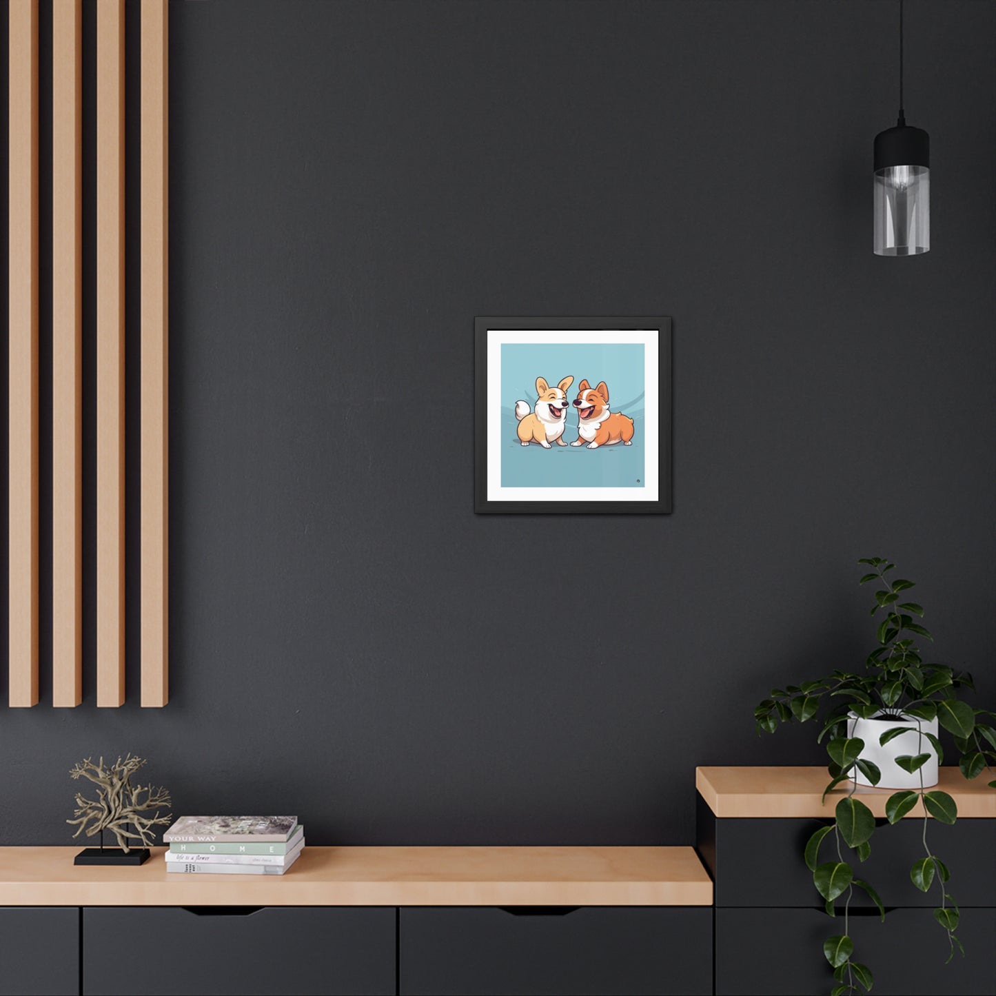 Corgi Couple - Framed Print