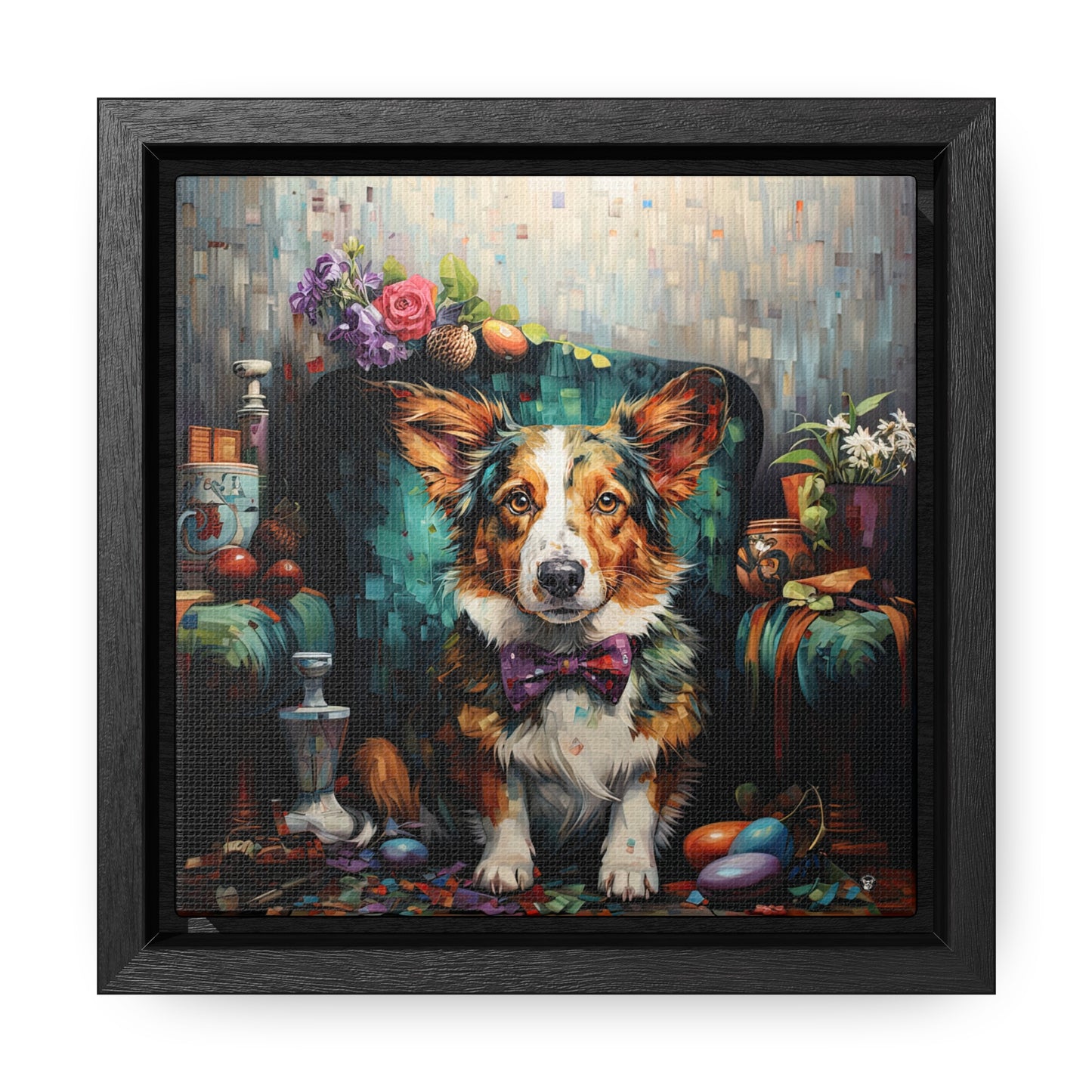 Formal Corgi - Framed on Canvas