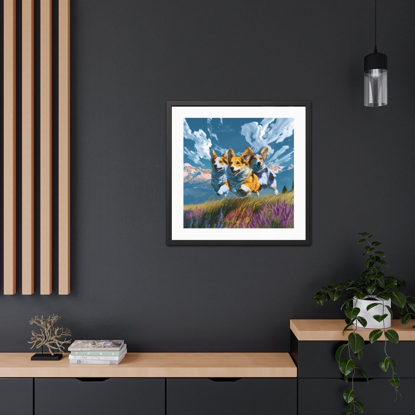 Corgi Racers Framed Print