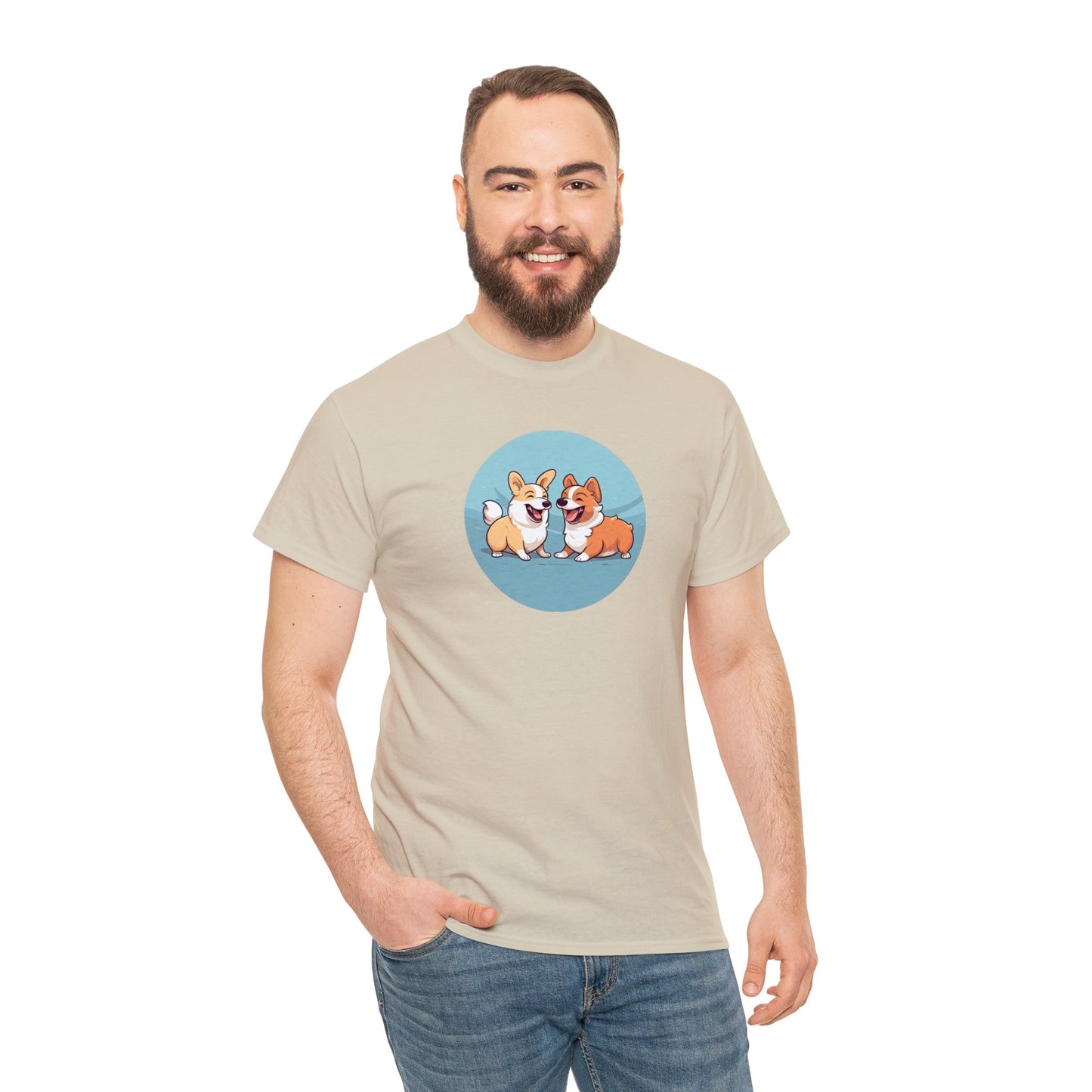 Corgi Couple - Unisex Heavy Cotton Tee