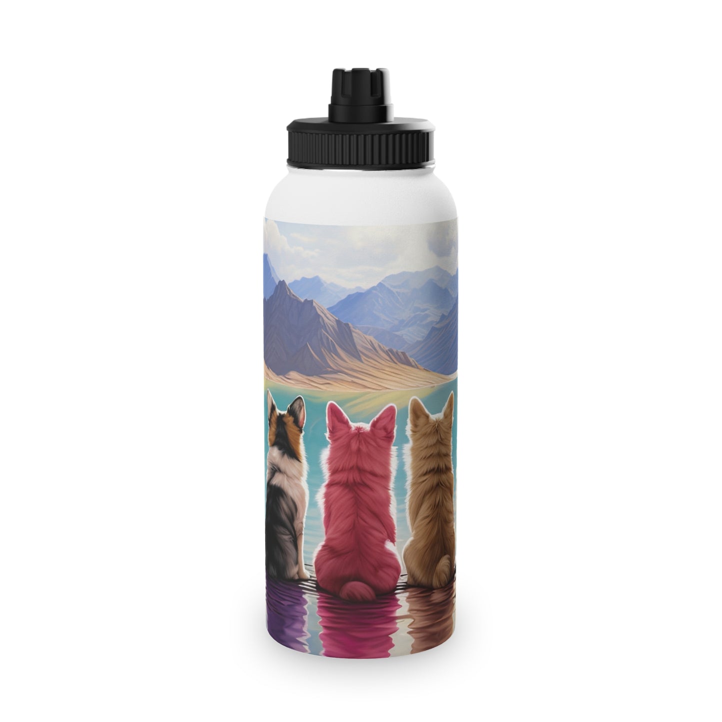 Corgi Lake - Water Bottle with Sport Lid