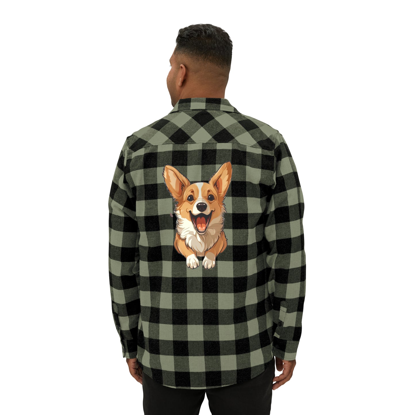 Corgi Cuteness - Flannel Shirt
