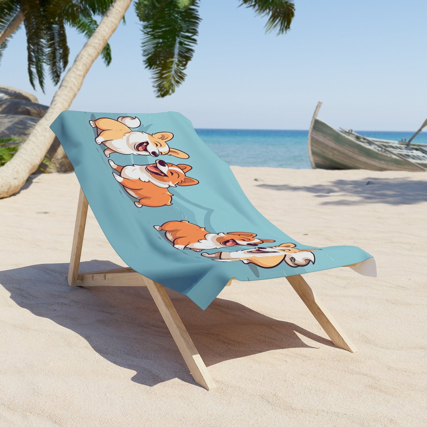 Corgi Couple - Beach Towel