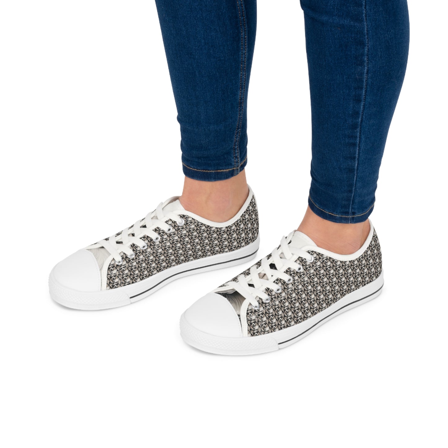 Corgi Cool Mosaic - Women's Low Top Sneakers