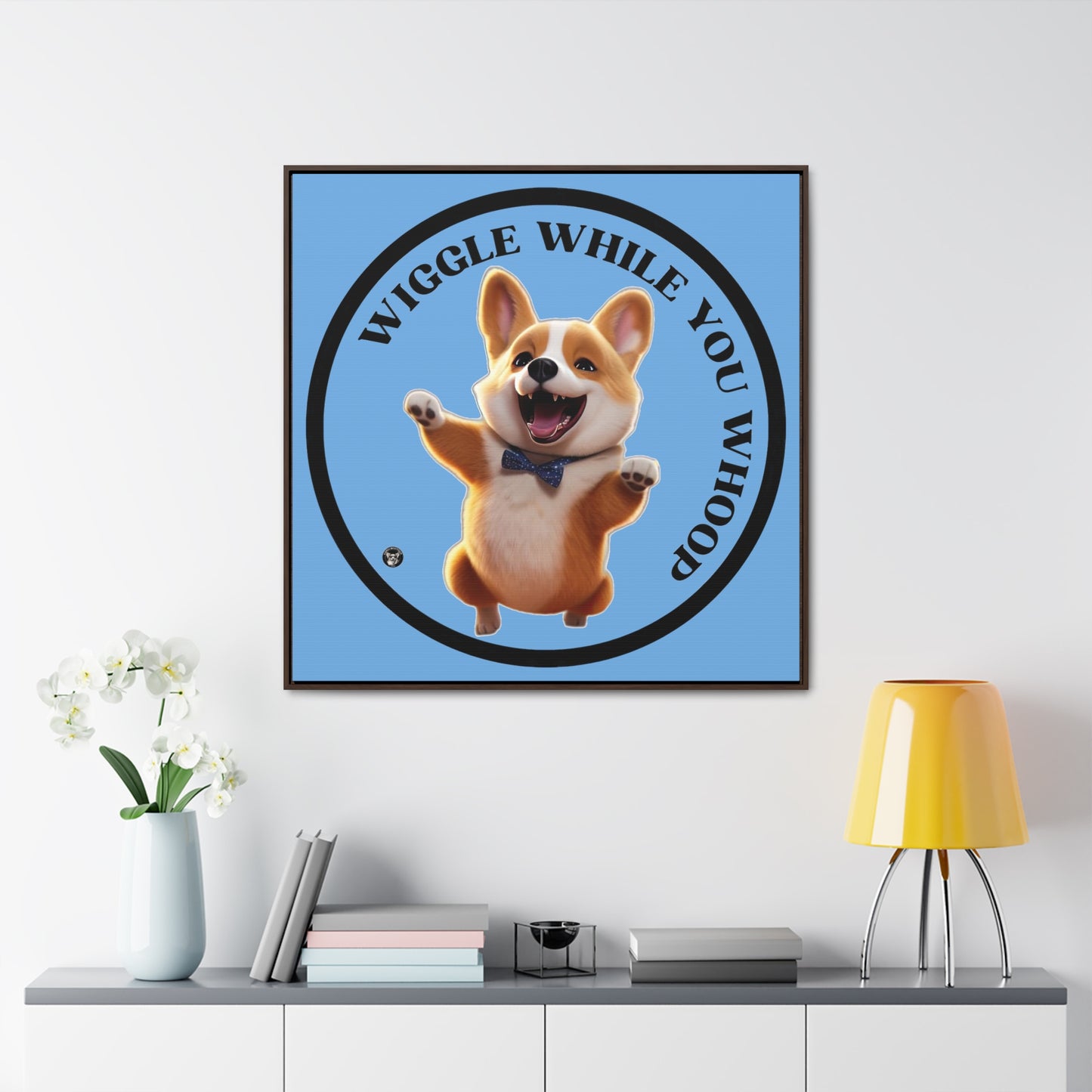 Wiggle While You Whoop - Framed on Canvas