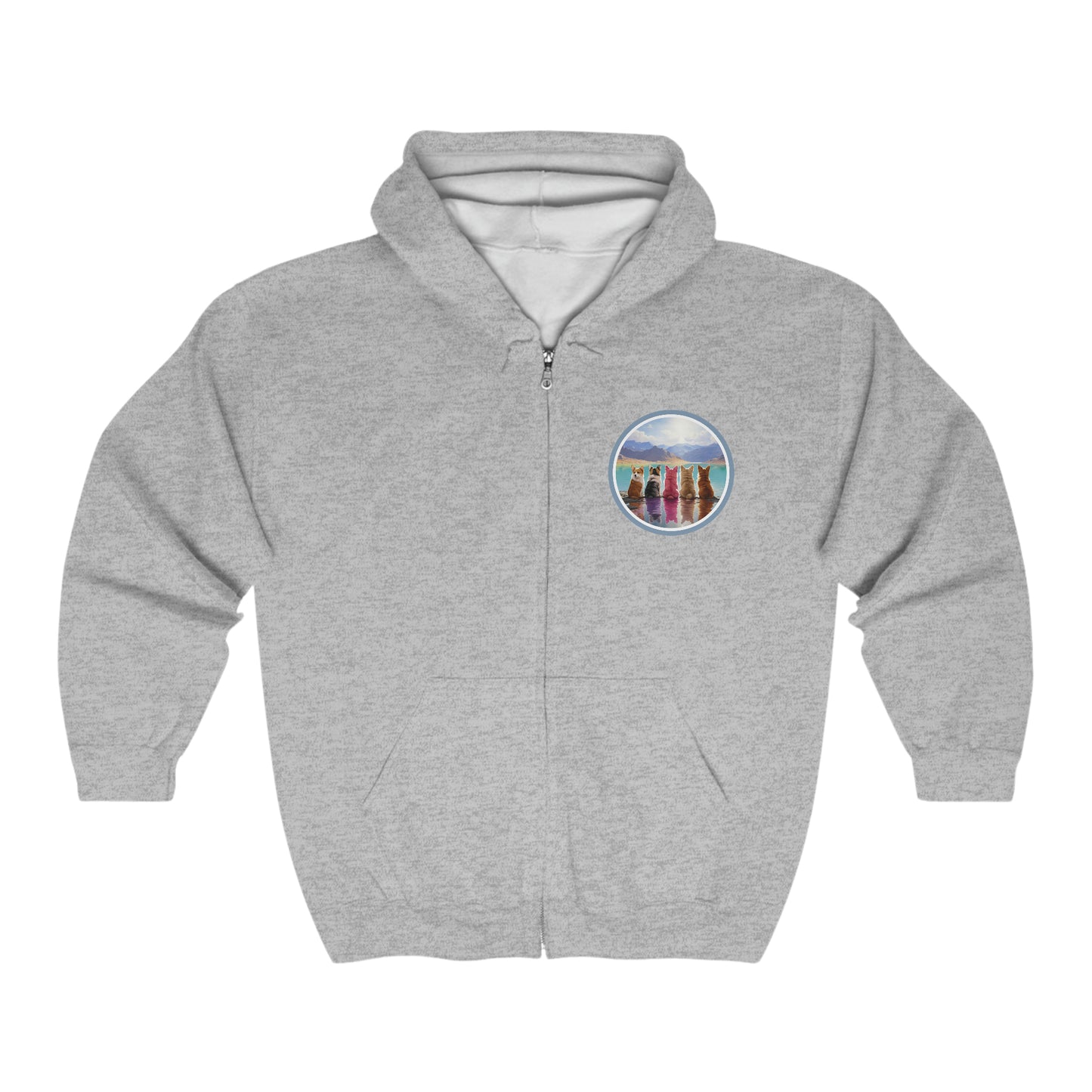 Corgi Lake - Zip Hoodie