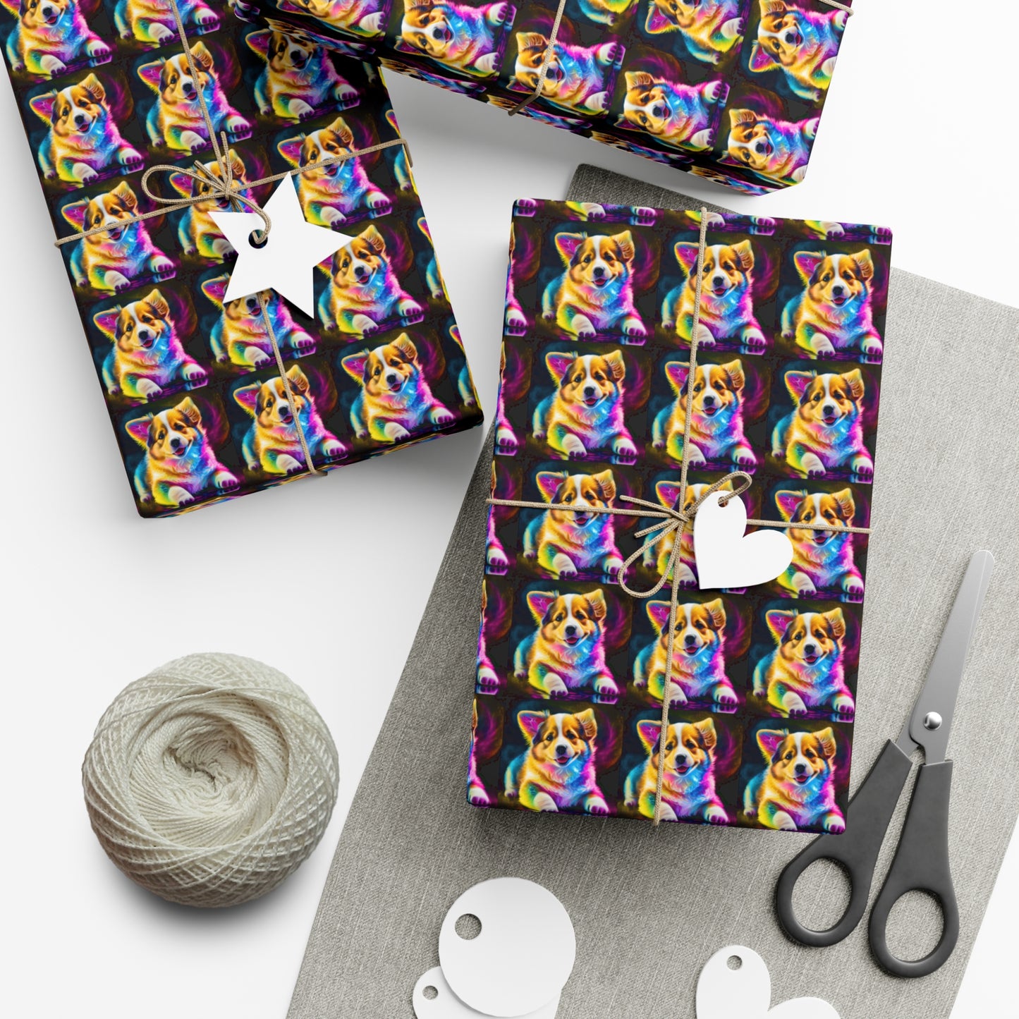 Colorful Corgi - Gift Wrapping Paper
