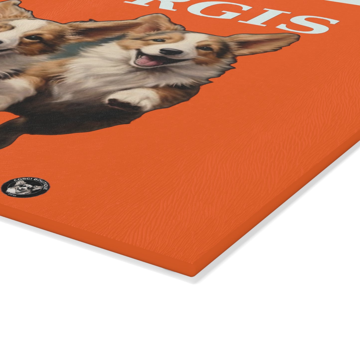 I Heart Corgis - Glass Cutting Board