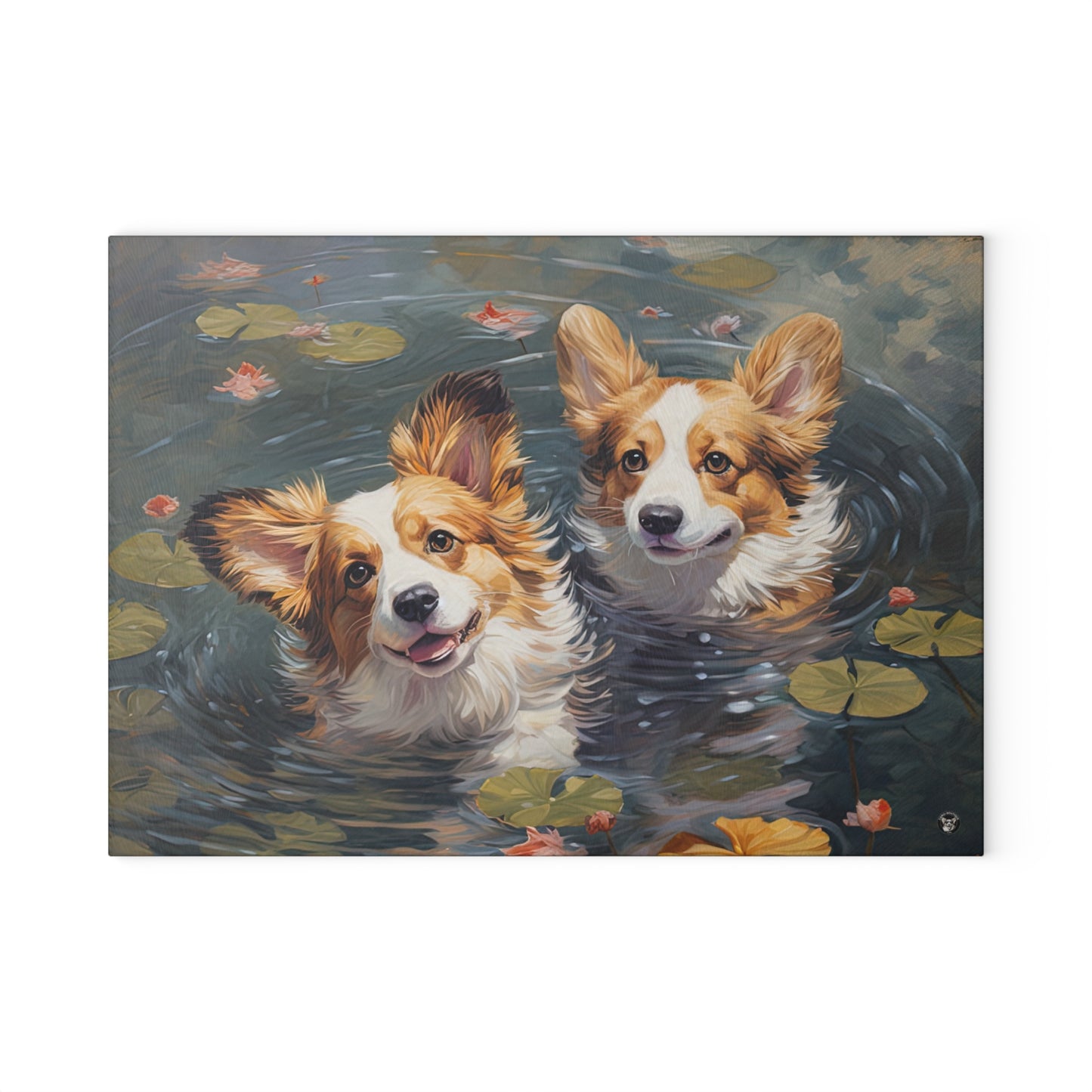 Pond Pups - Glass Cutting Board