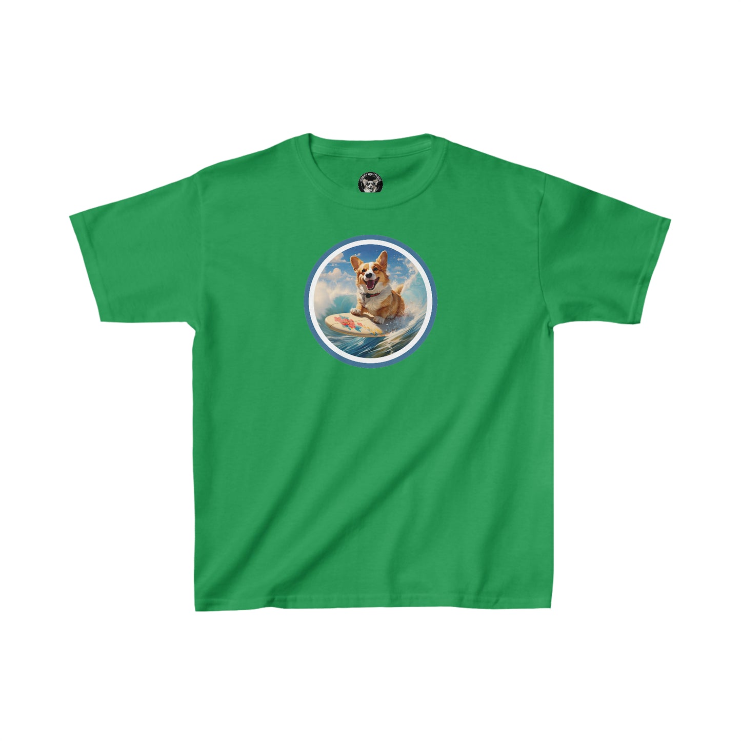 Cowabunga Corgi - Kids Heavy Cotton Tee