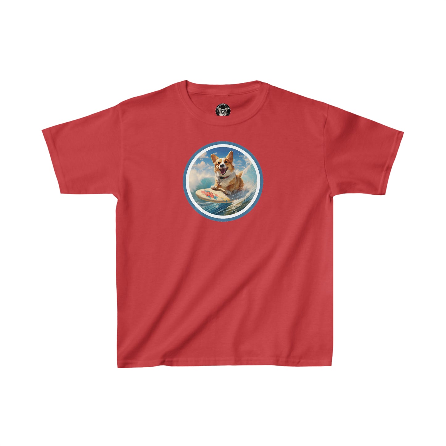 Cowabunga Corgi - Kids Heavy Cotton Tee