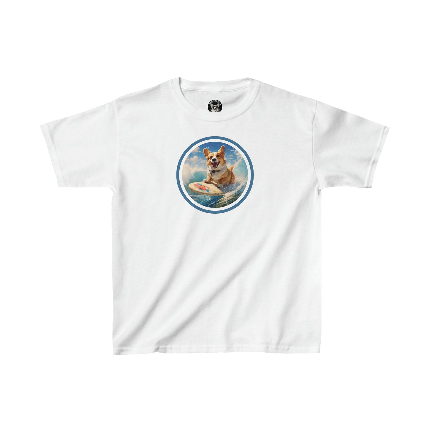 Cowabunga Corgi - Kids Heavy Cotton Tee
