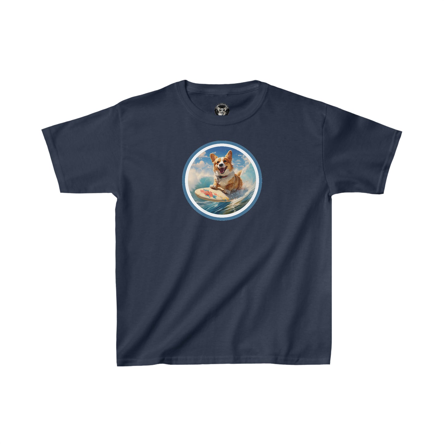 Cowabunga Corgi - Kids Heavy Cotton Tee