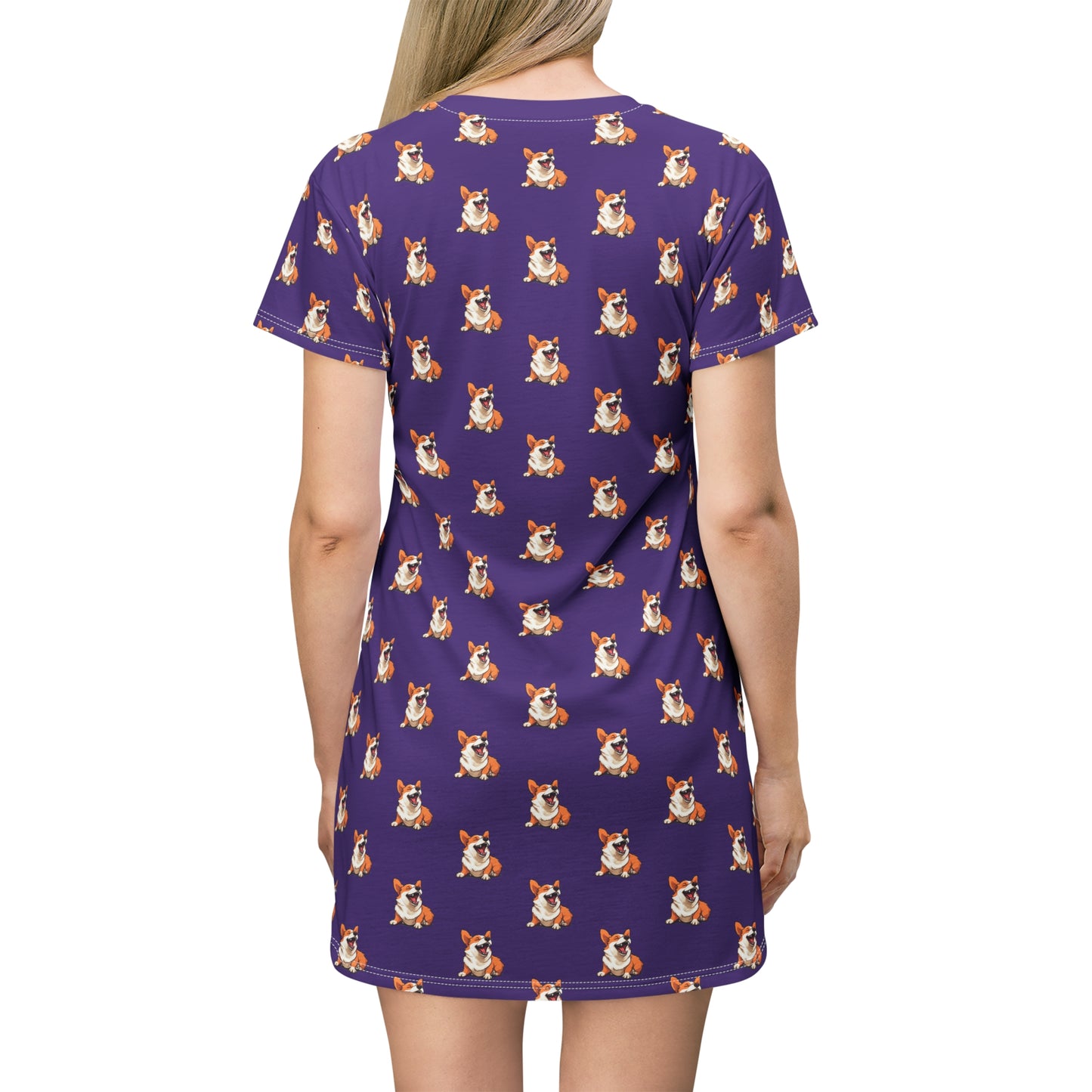 Comical Corgi Mosaic - T-Shirt Dress