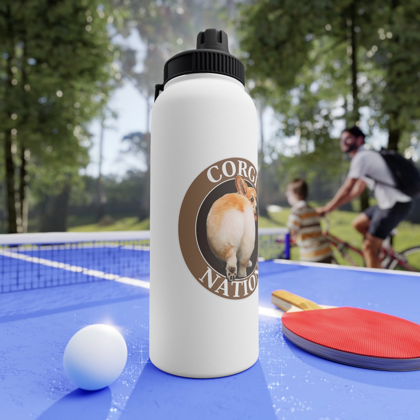 Corgi Nation - Water Bottle with Sport Lid