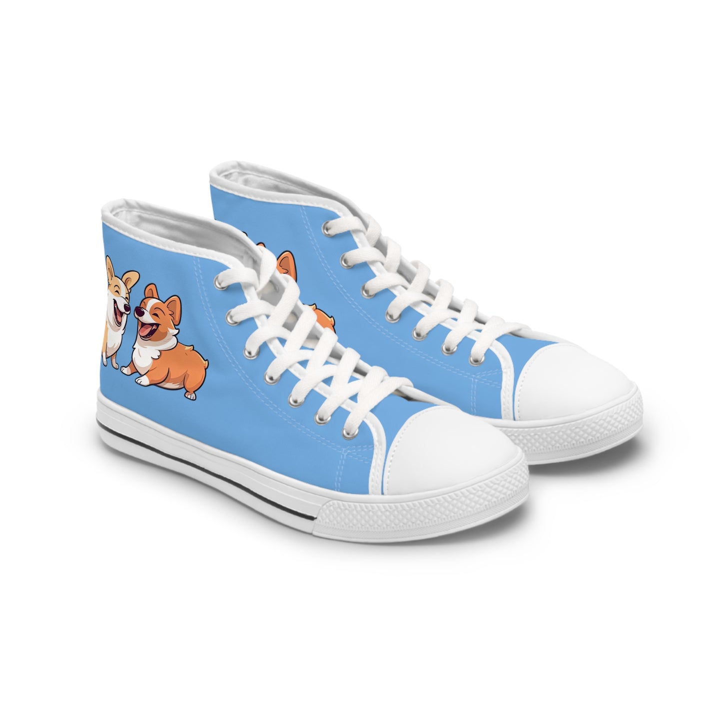Corgi Couple - Women's High Top Sneakers