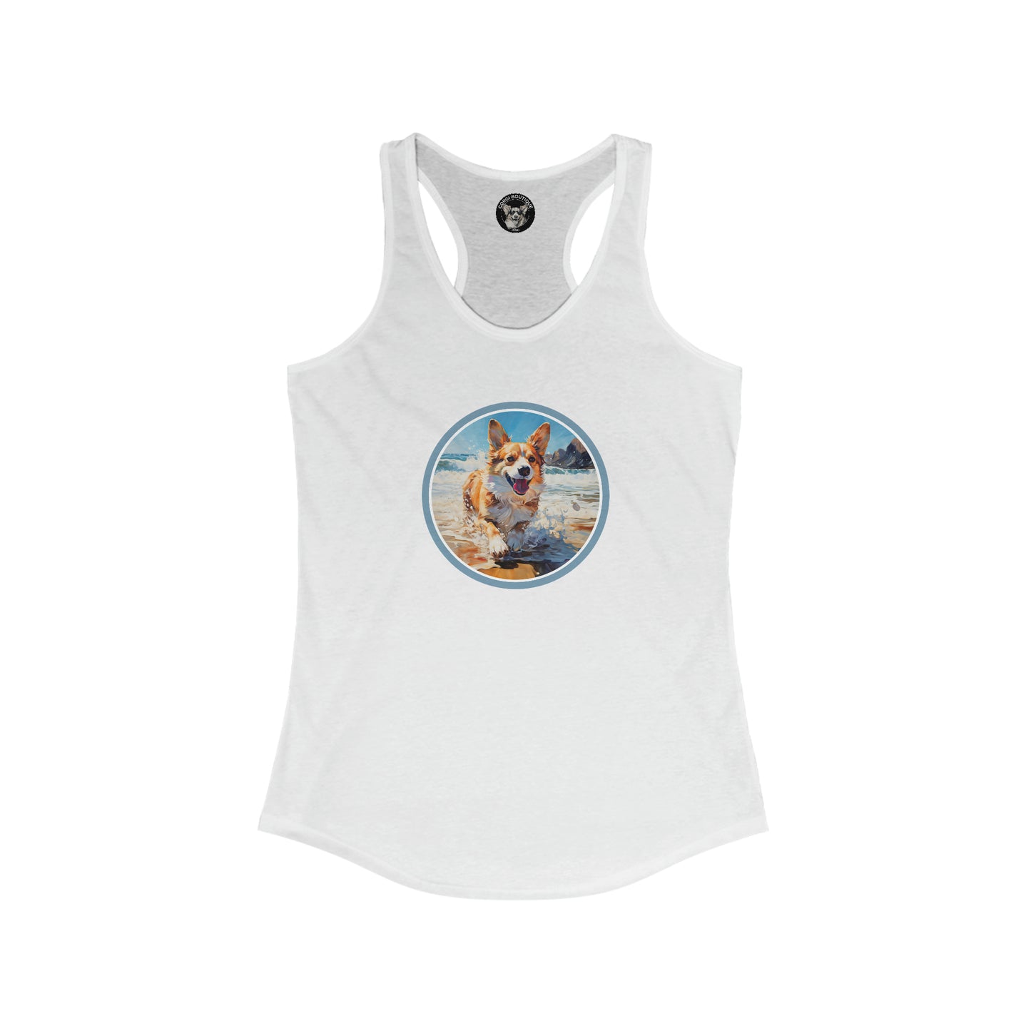 Coastal Corgi - Racerback Tank