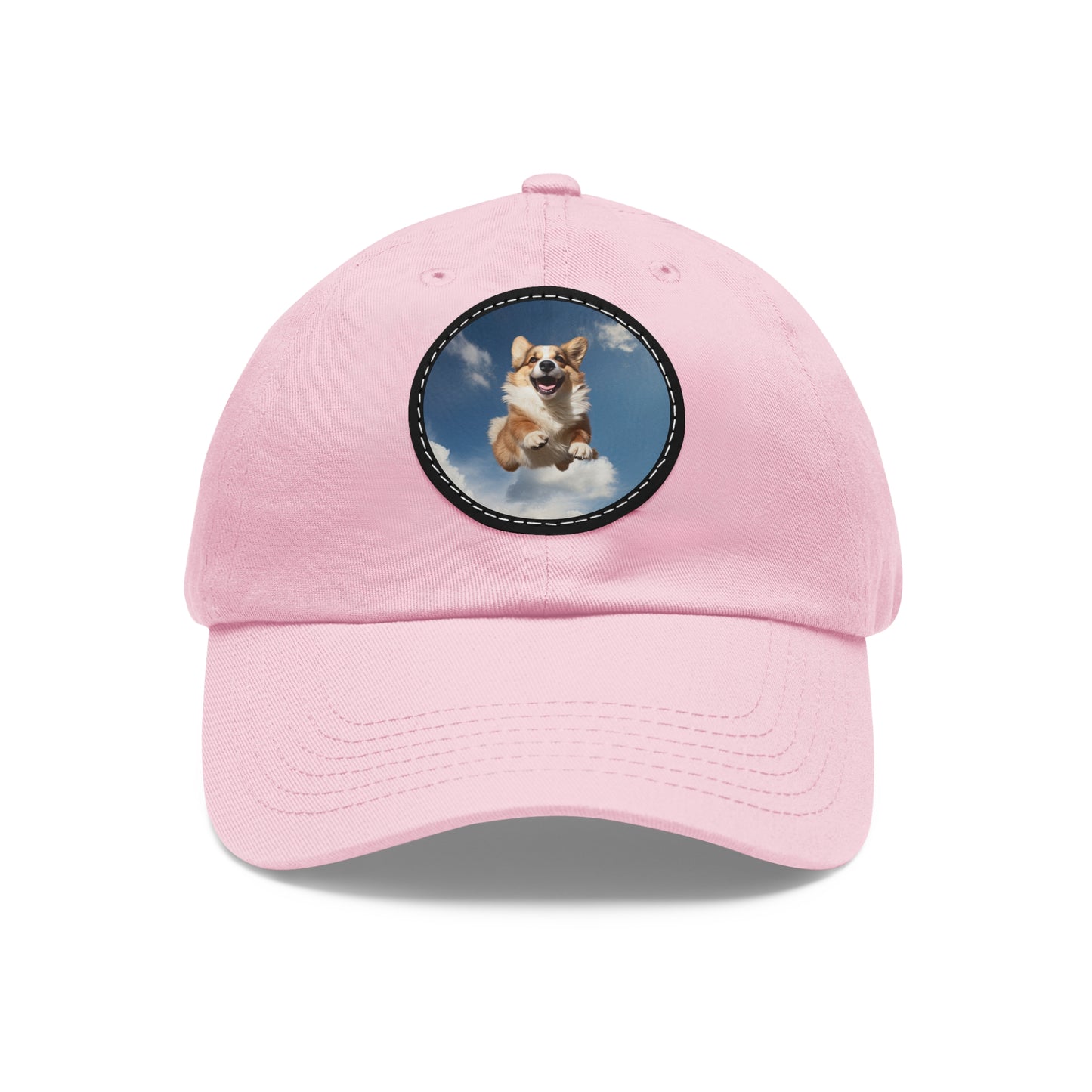 Flying Corgi - Cap with Leather Patch