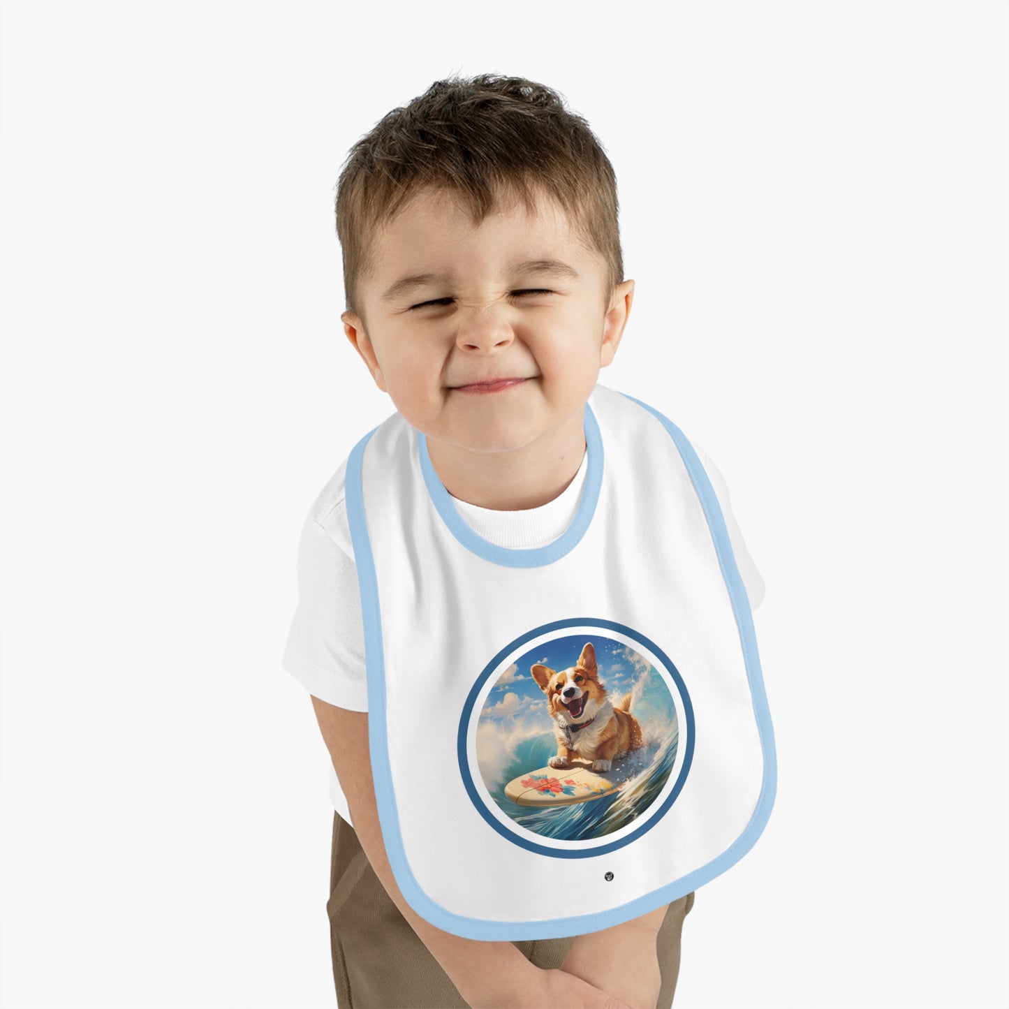 Cowabunga Corgi - Baby Bib
