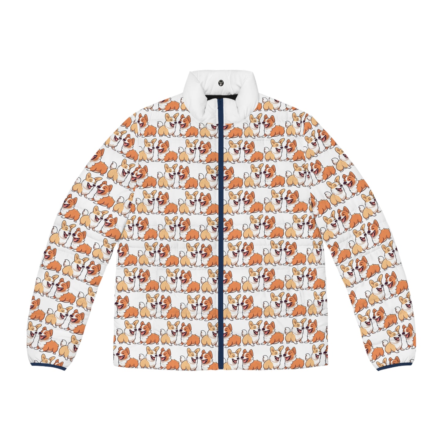 Corgi Couple Mosaic - Puffer Jacket