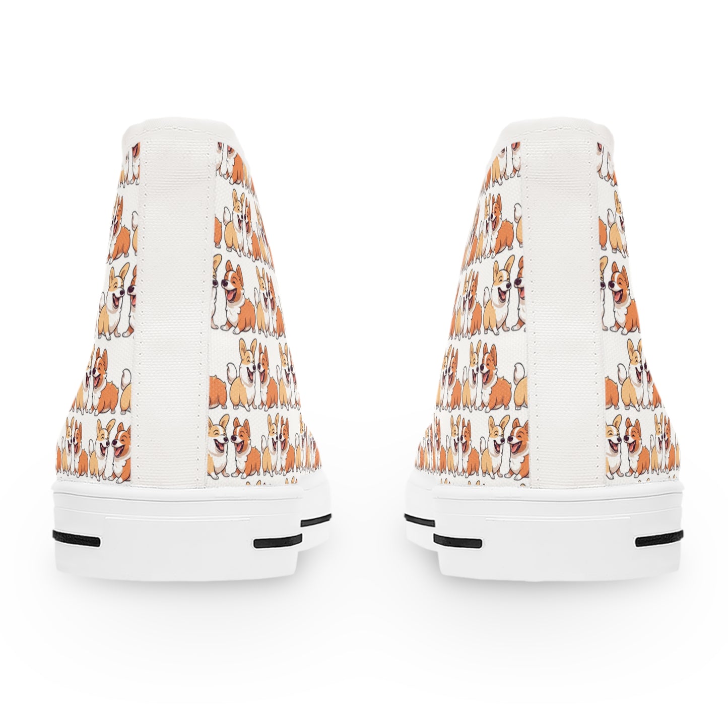 Corgi Couple Mosaic - Women's High Top Sneakers