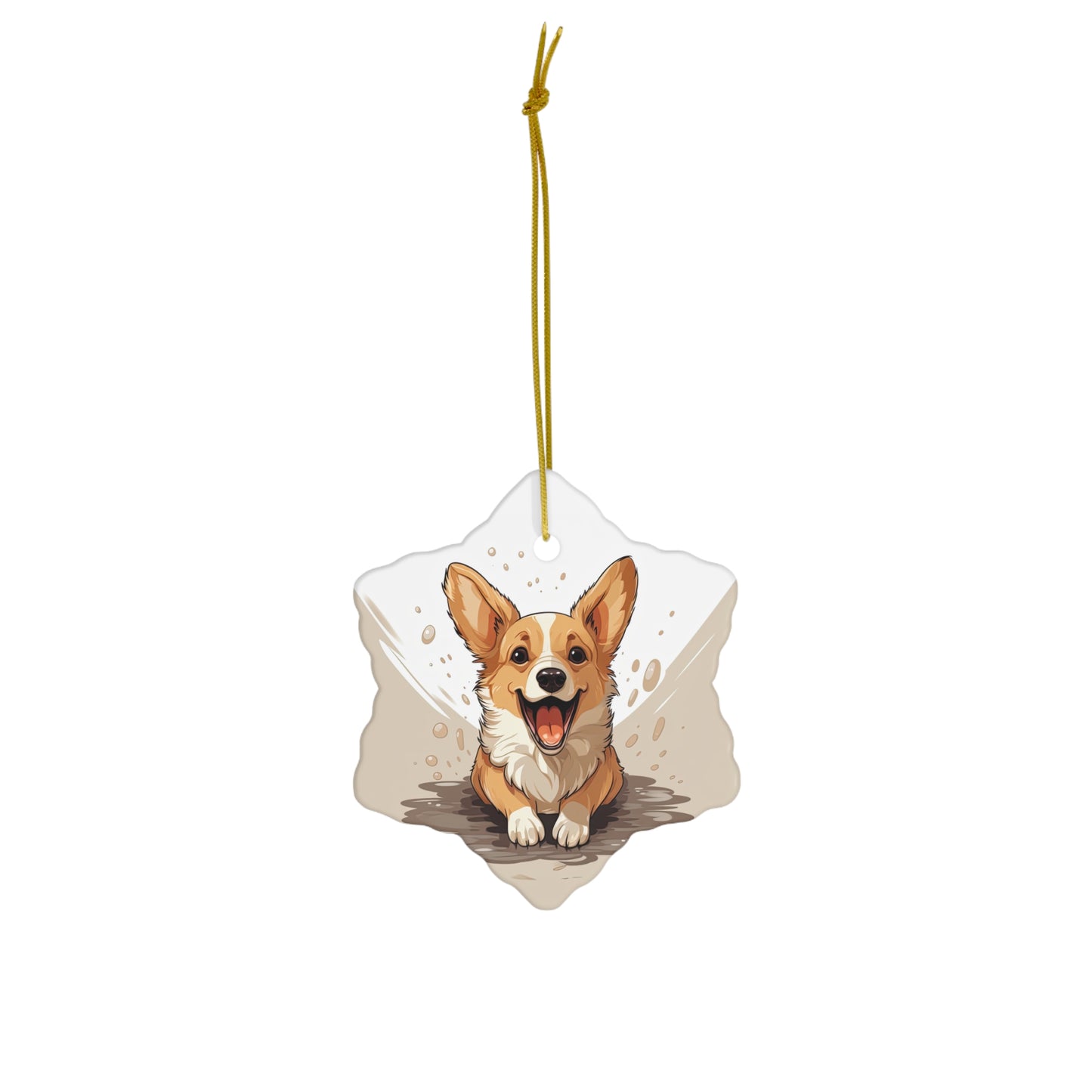 Corgi Cuteness - Ceramic Ornament