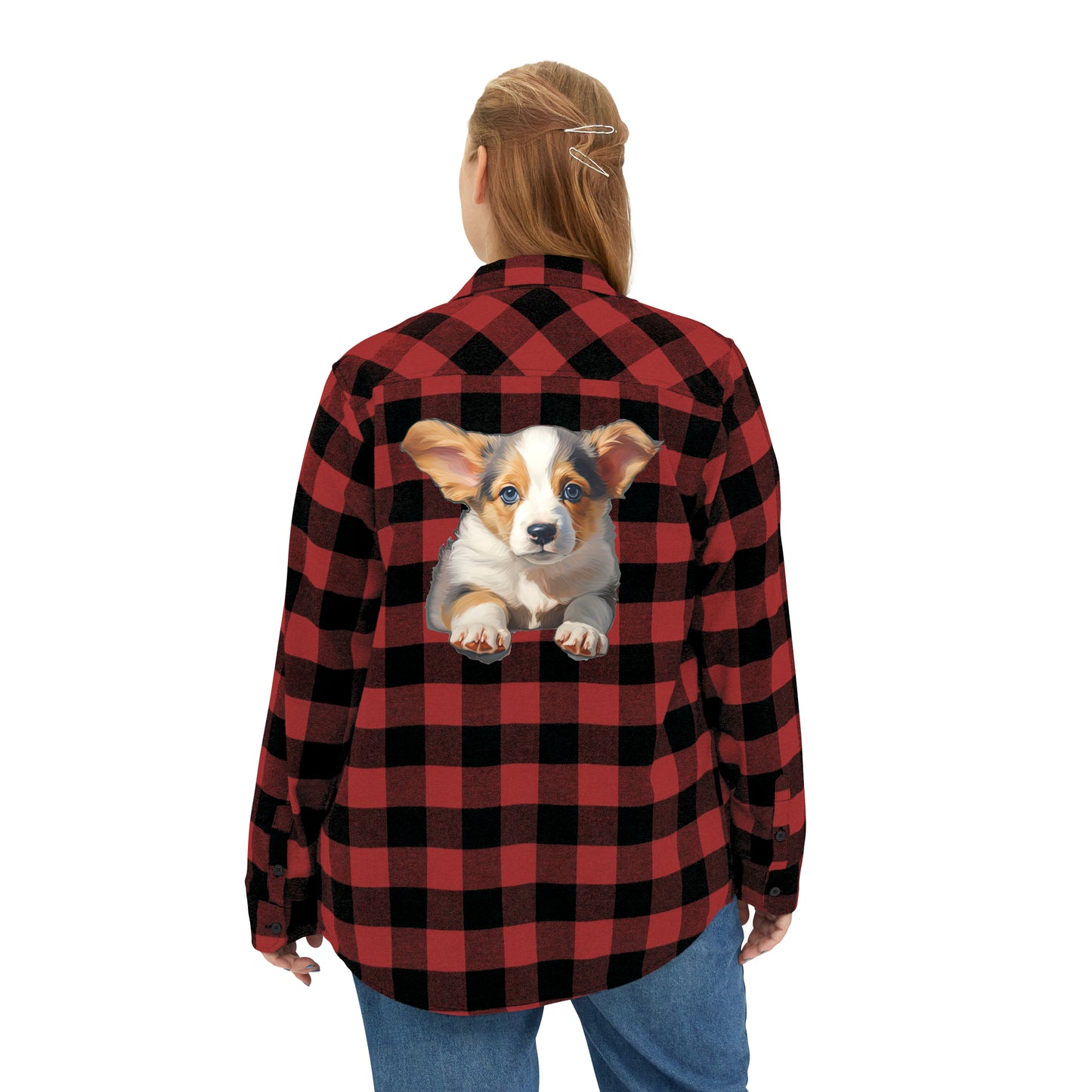 Puppy Portrait - Flannel Shirt
