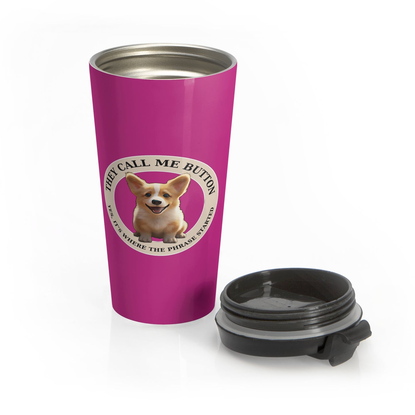 Cute as a Button - Travel Mug