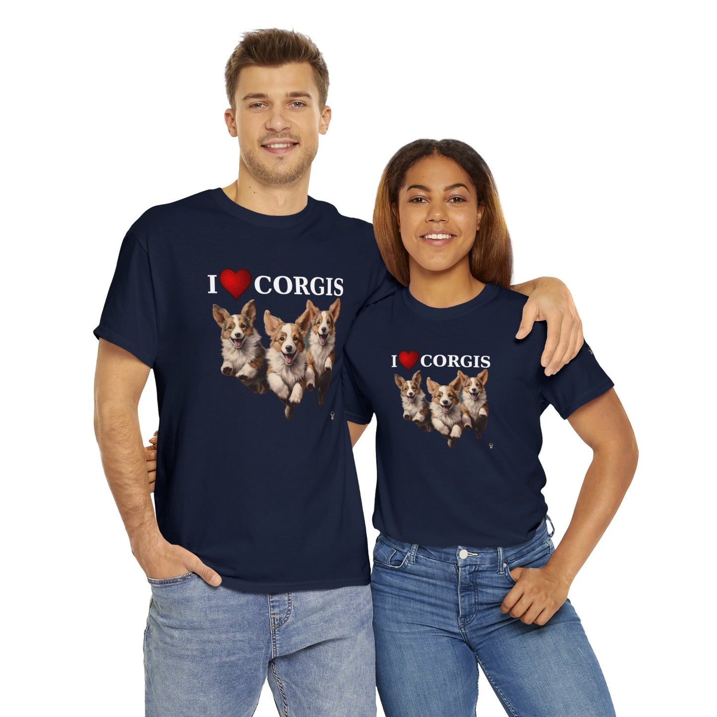 I Heart Corgis - Unisex Heavy Cotton Tee