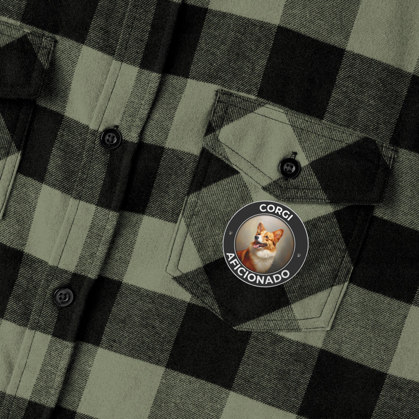 Corgi Aficionado - Flannel Shirt