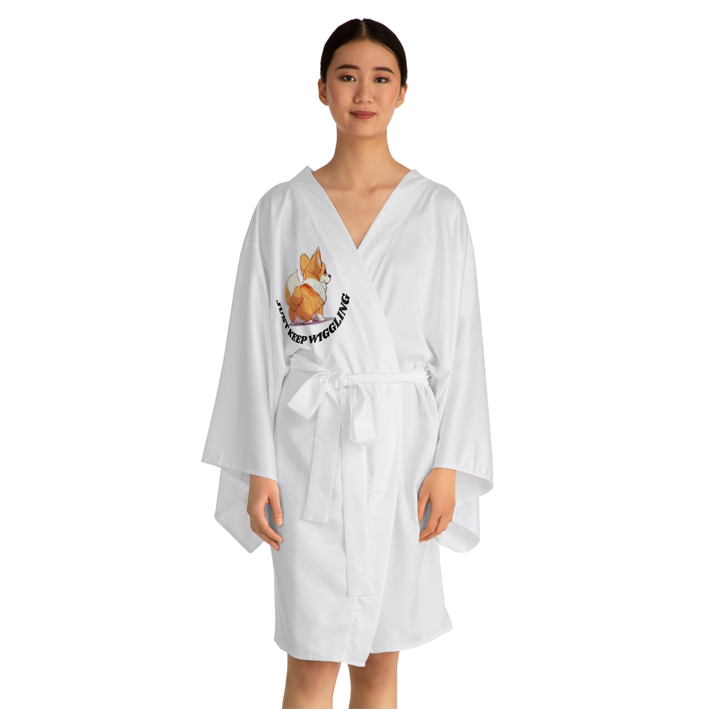 Just Keep Wiggling Kimono Robe