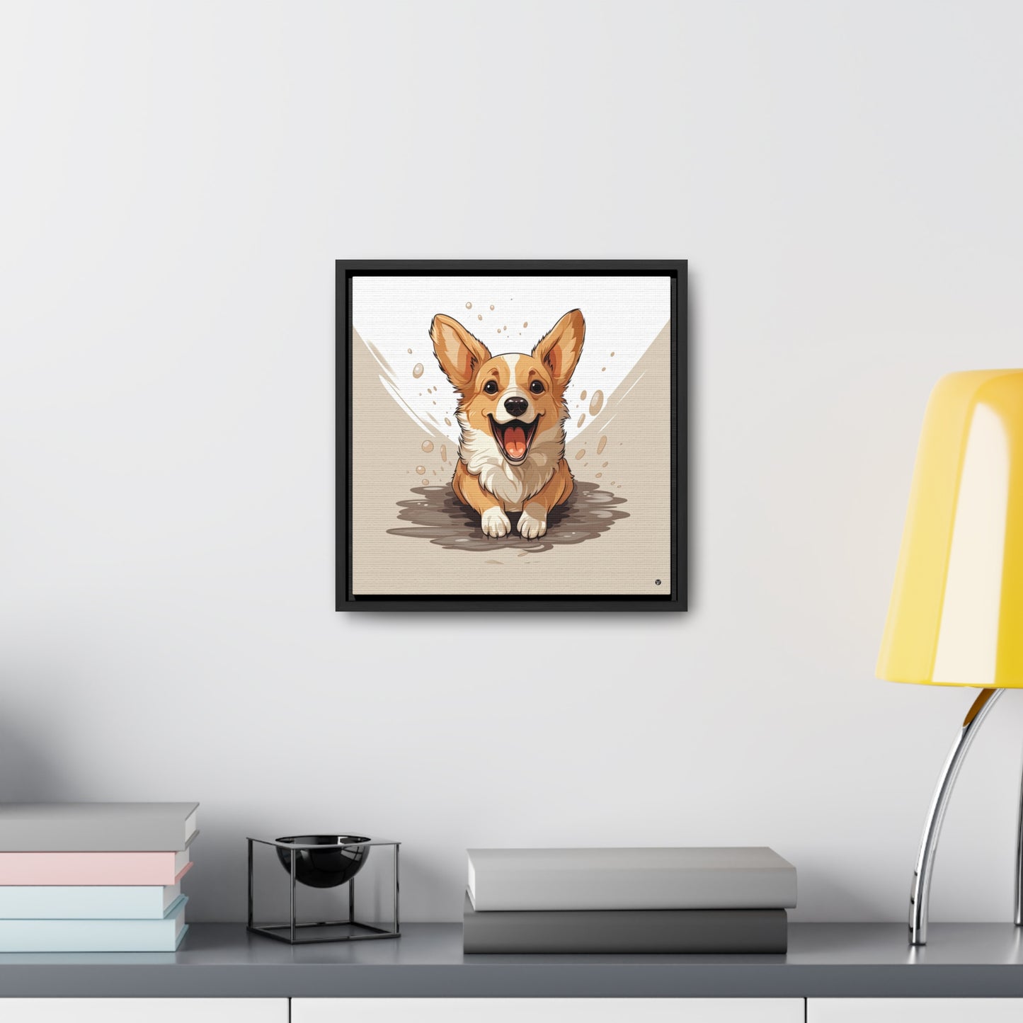 Corgi Cuteness - Framed on Canvas