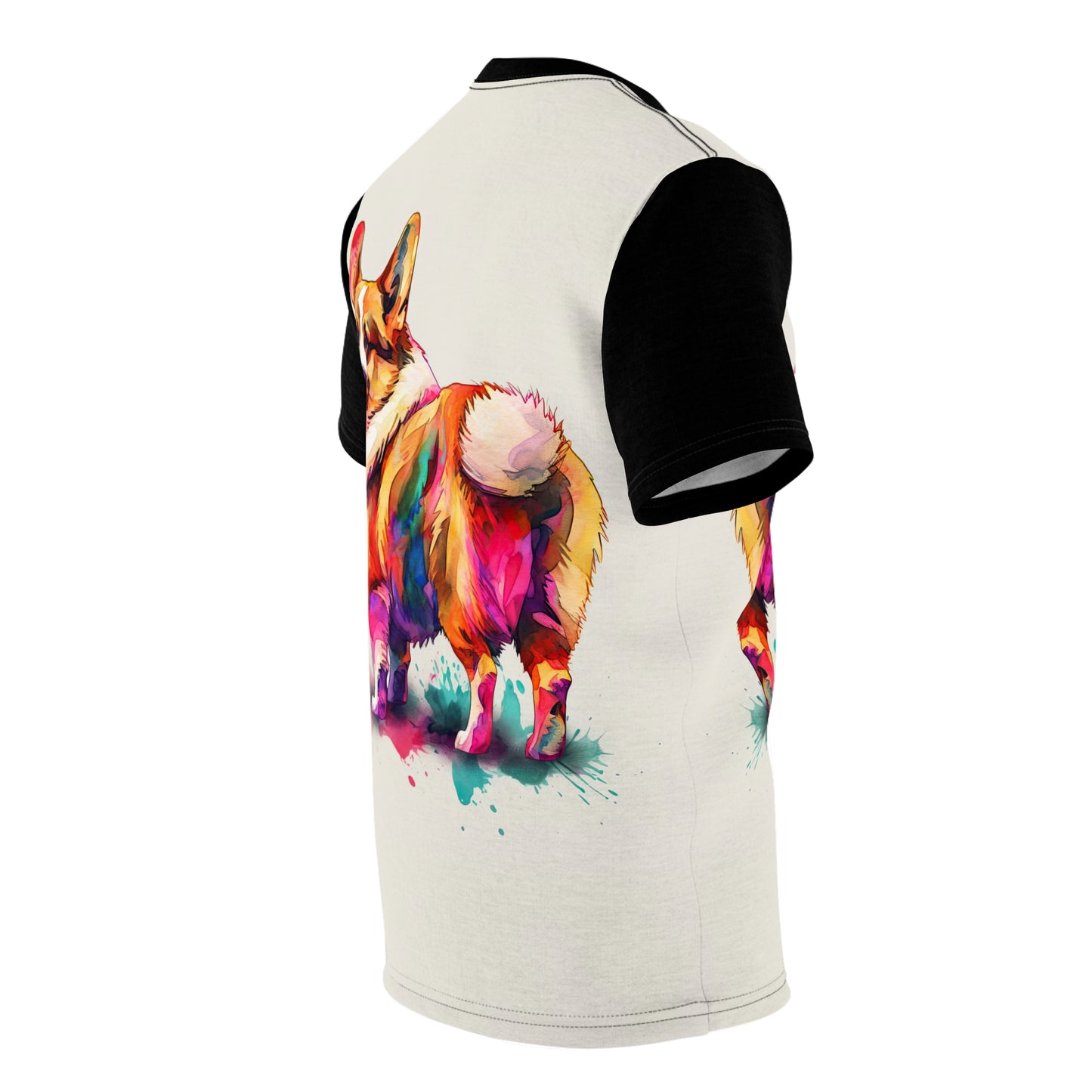 Pop Art Colorful Watercolor Corgi - Unisex Bold & Vibrant Graphic Tee