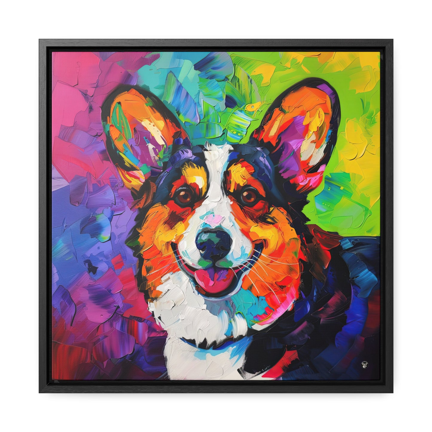 Colorful Cardigan - Framed on Canvas