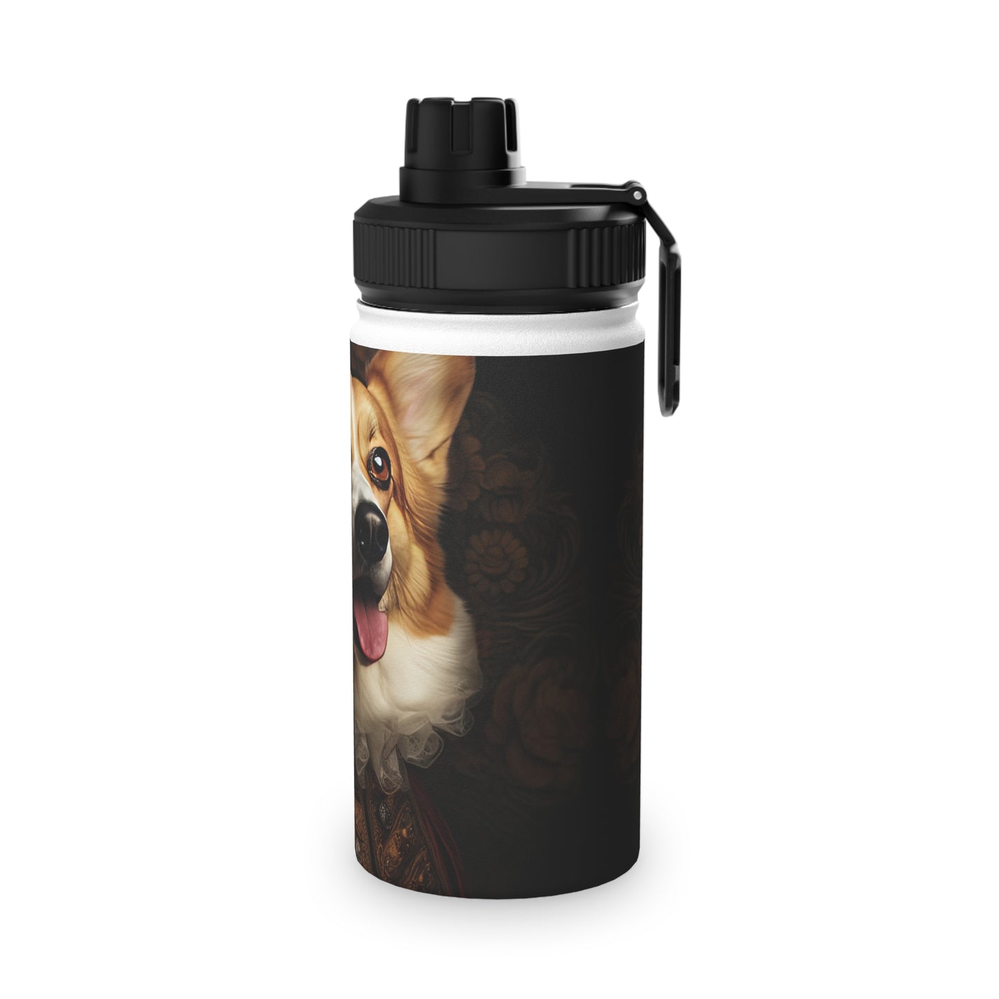 Renaissance Corgi - Water Bottle with Sport Lid
