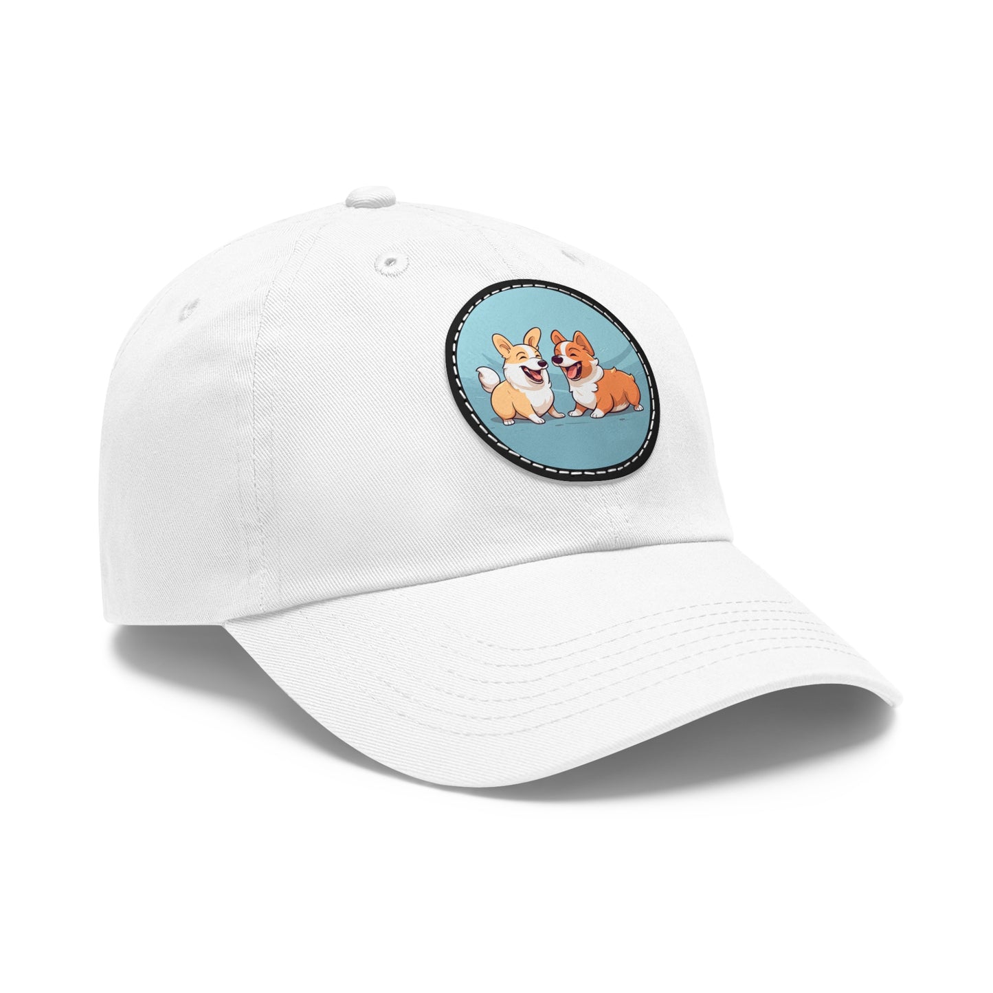 Corgi Couple - Cap with Leather Patch