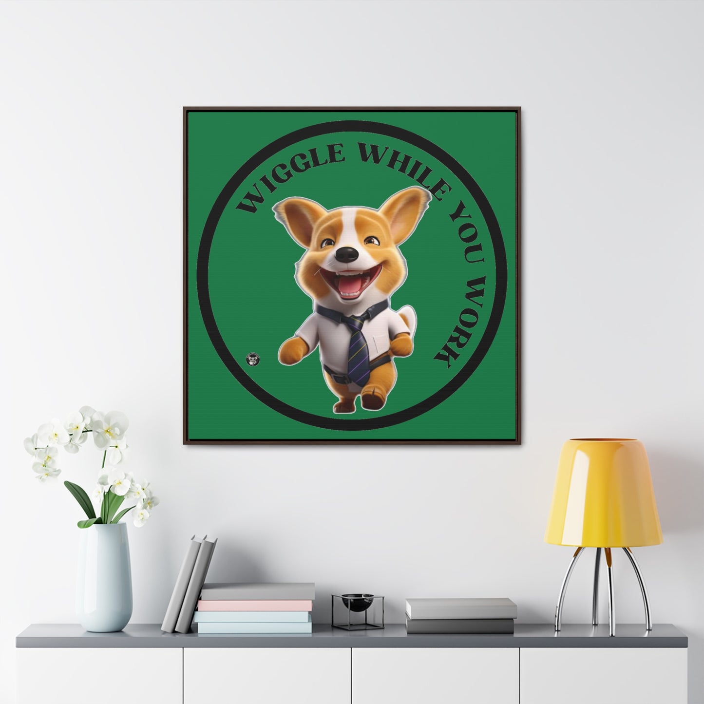Wiggle While You Work - Framed on Canvas