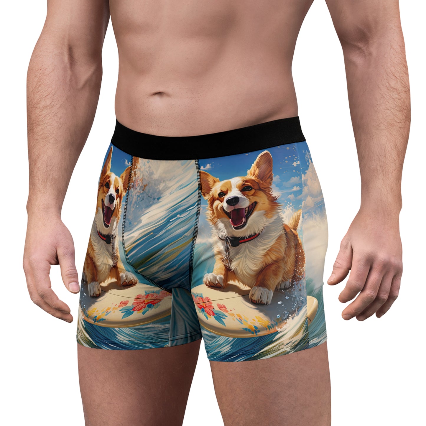 Cowabunga Corgi Boxer Briefs
