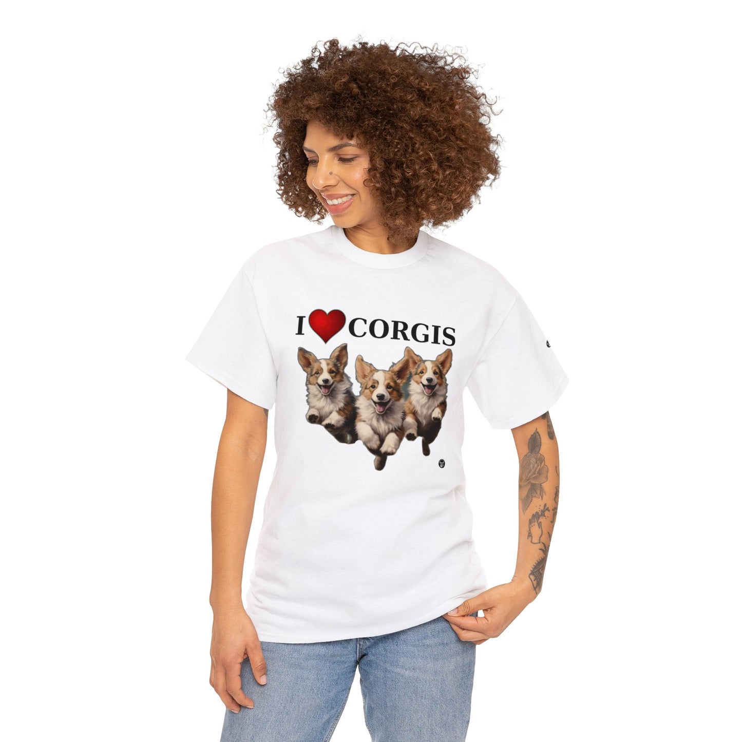 I Heart Corgis - Unisex Heavy Cotton Tee