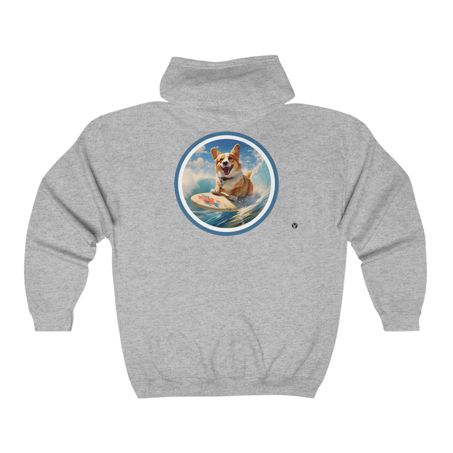 Cowabunga Corgi - Zip Hoodie