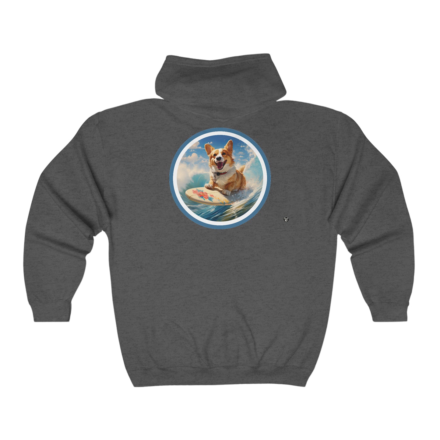 Cowabunga Corgi - Zip Hoodie