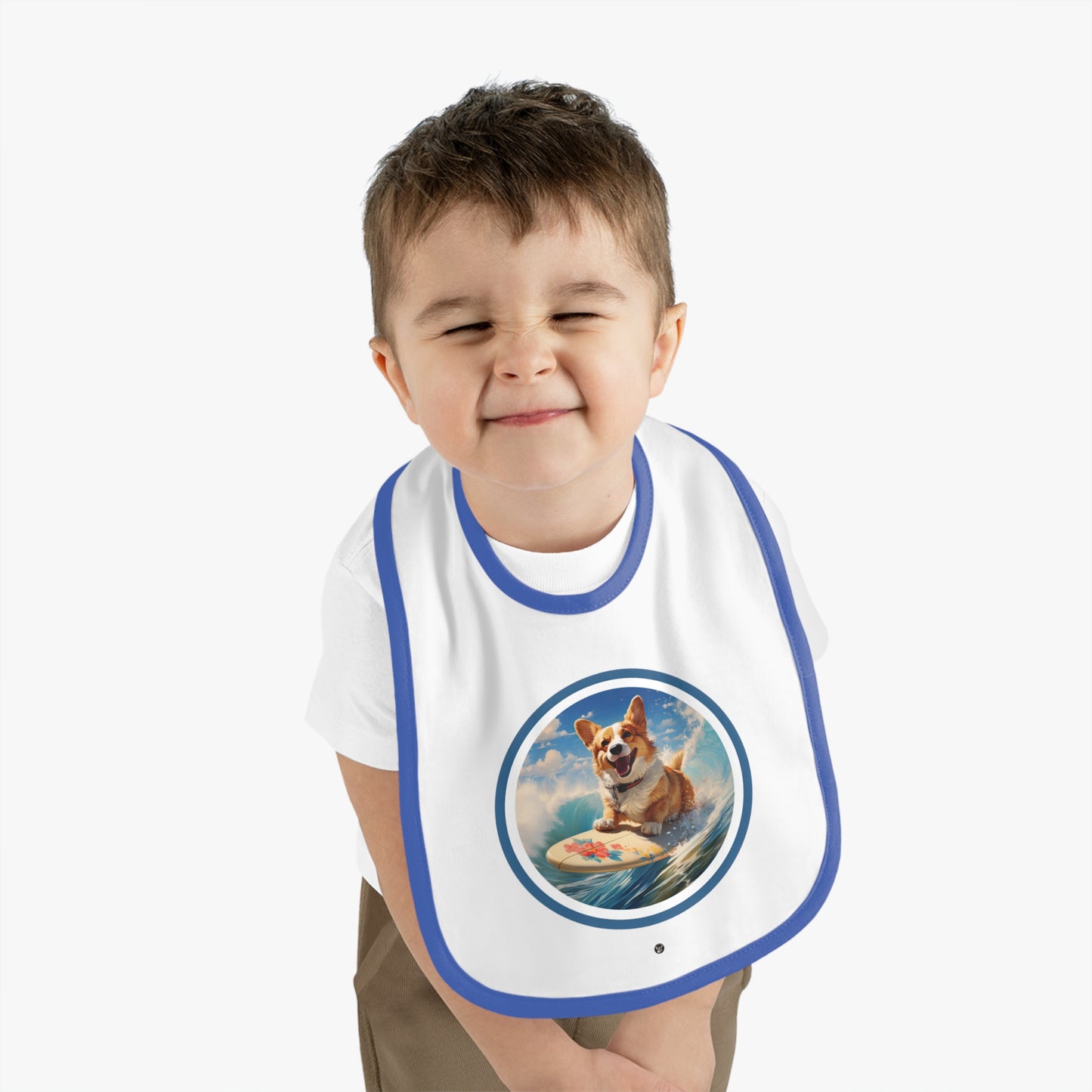 Cowabunga Corgi - Baby Bib