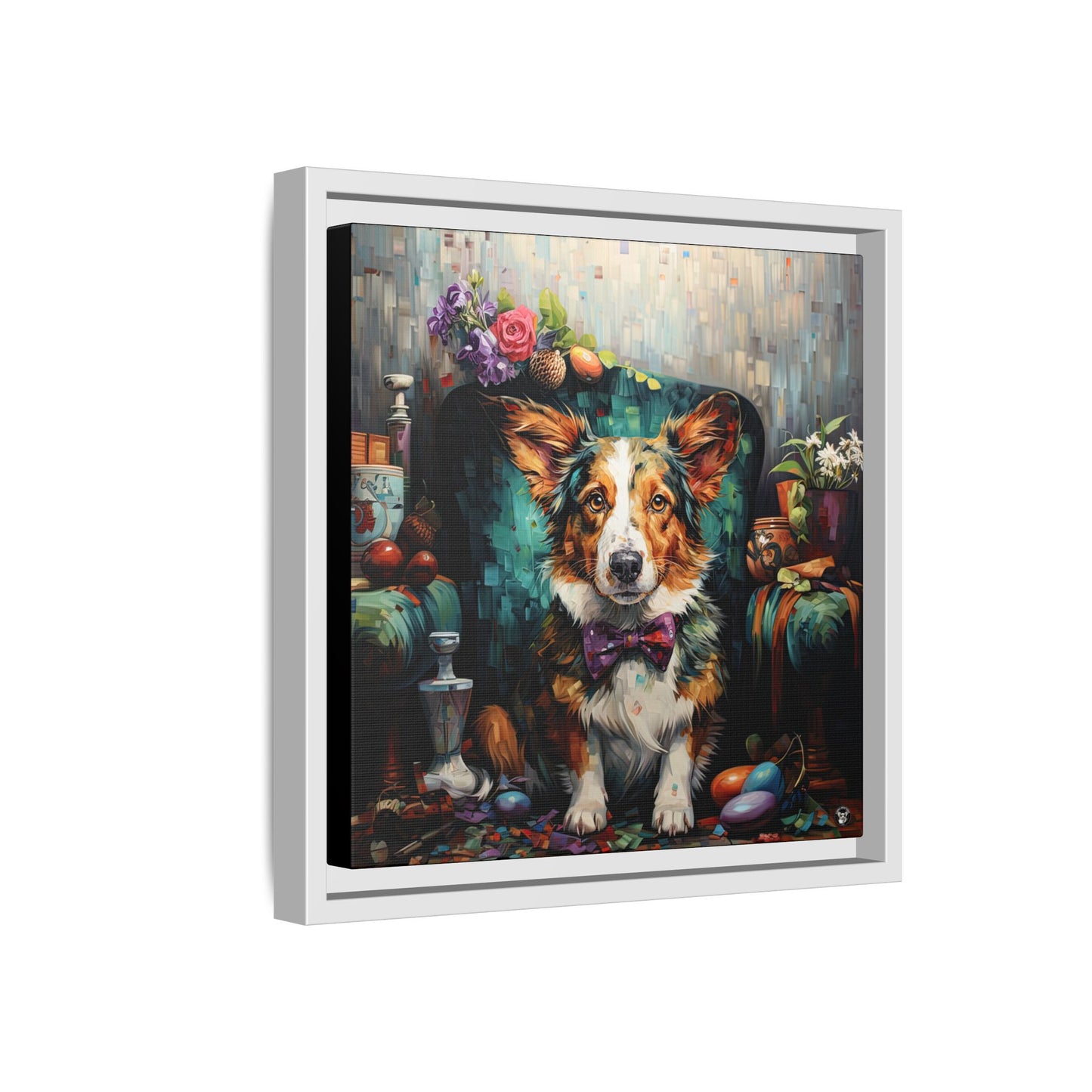 Formal Corgi on Canvas
