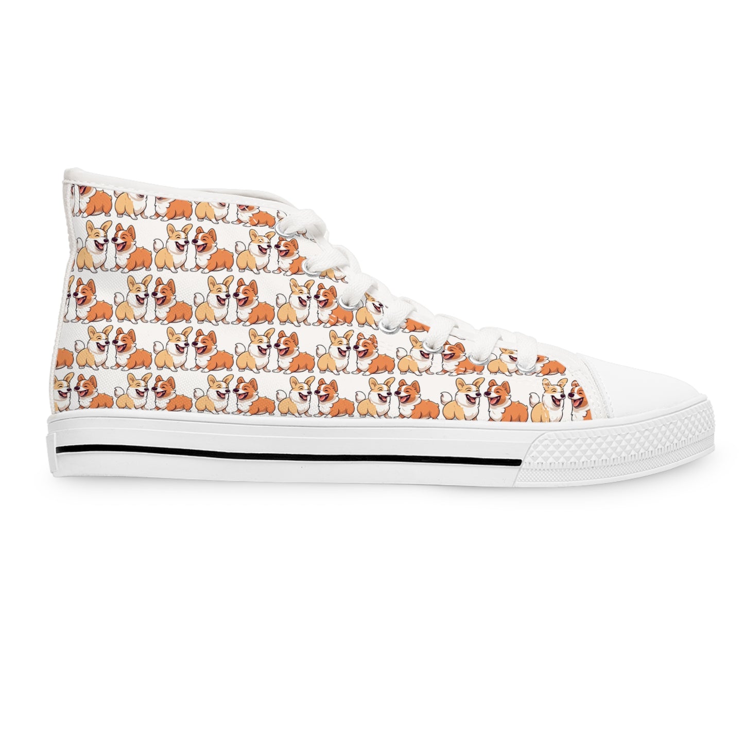 Corgi Couple Mosaic - Women's High Top Sneakers