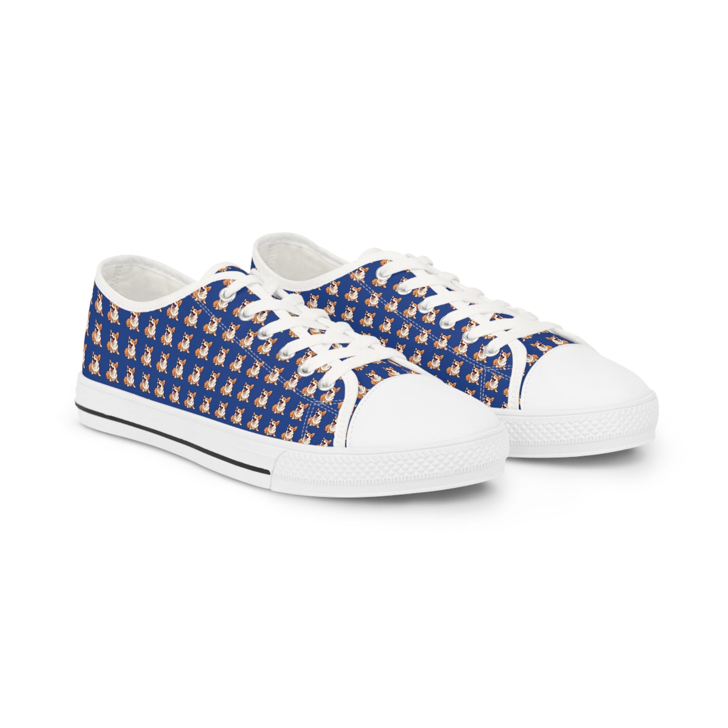 Comical Corgi Mosaic - Men's Low Top Sneakers