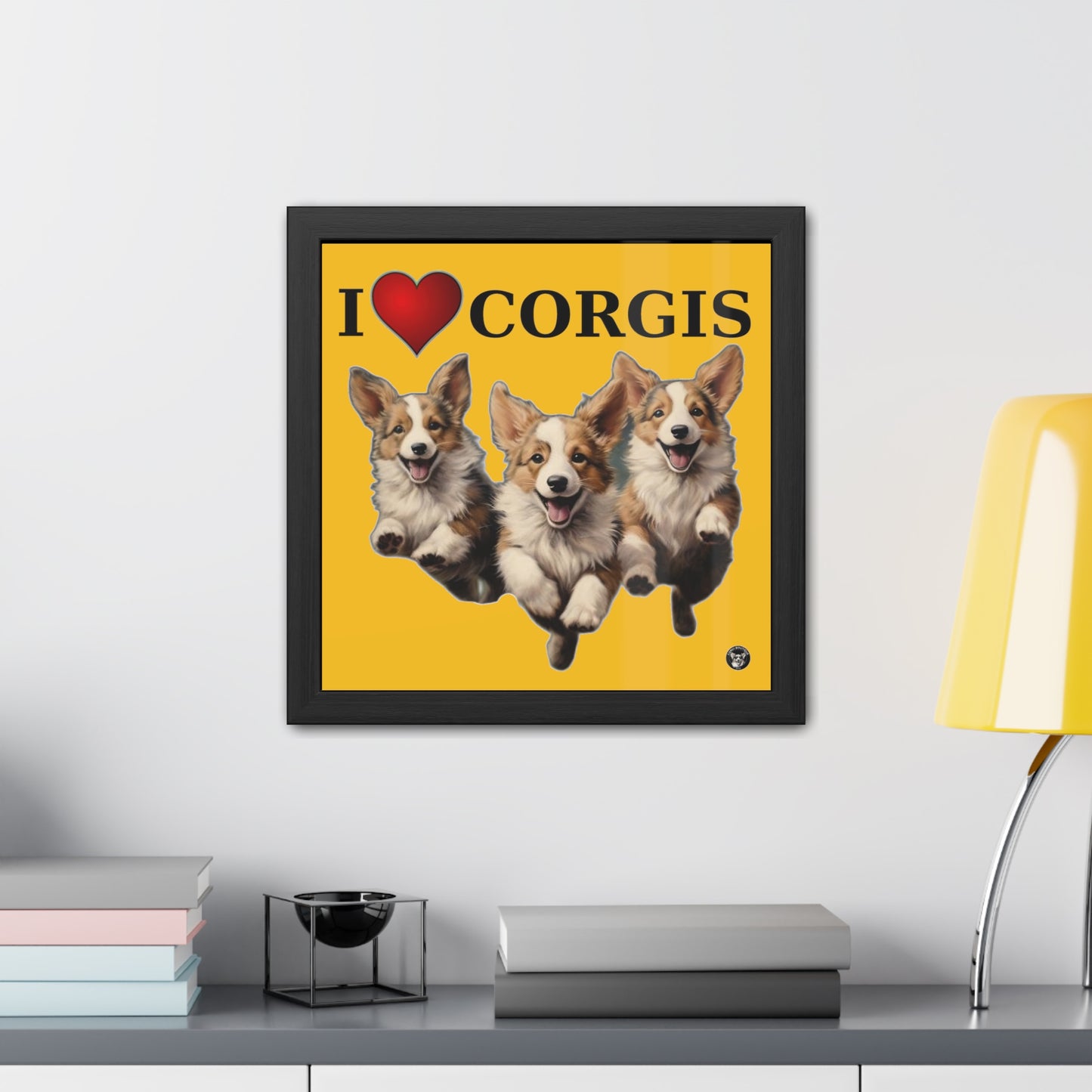 I Heart Corgis - Framed Print