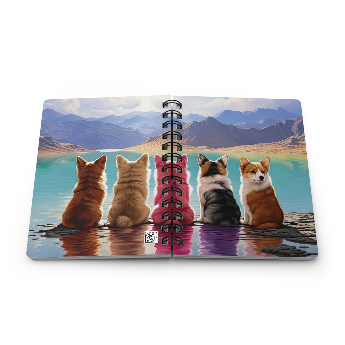Corgi Lake - Spiral Bound Notebook