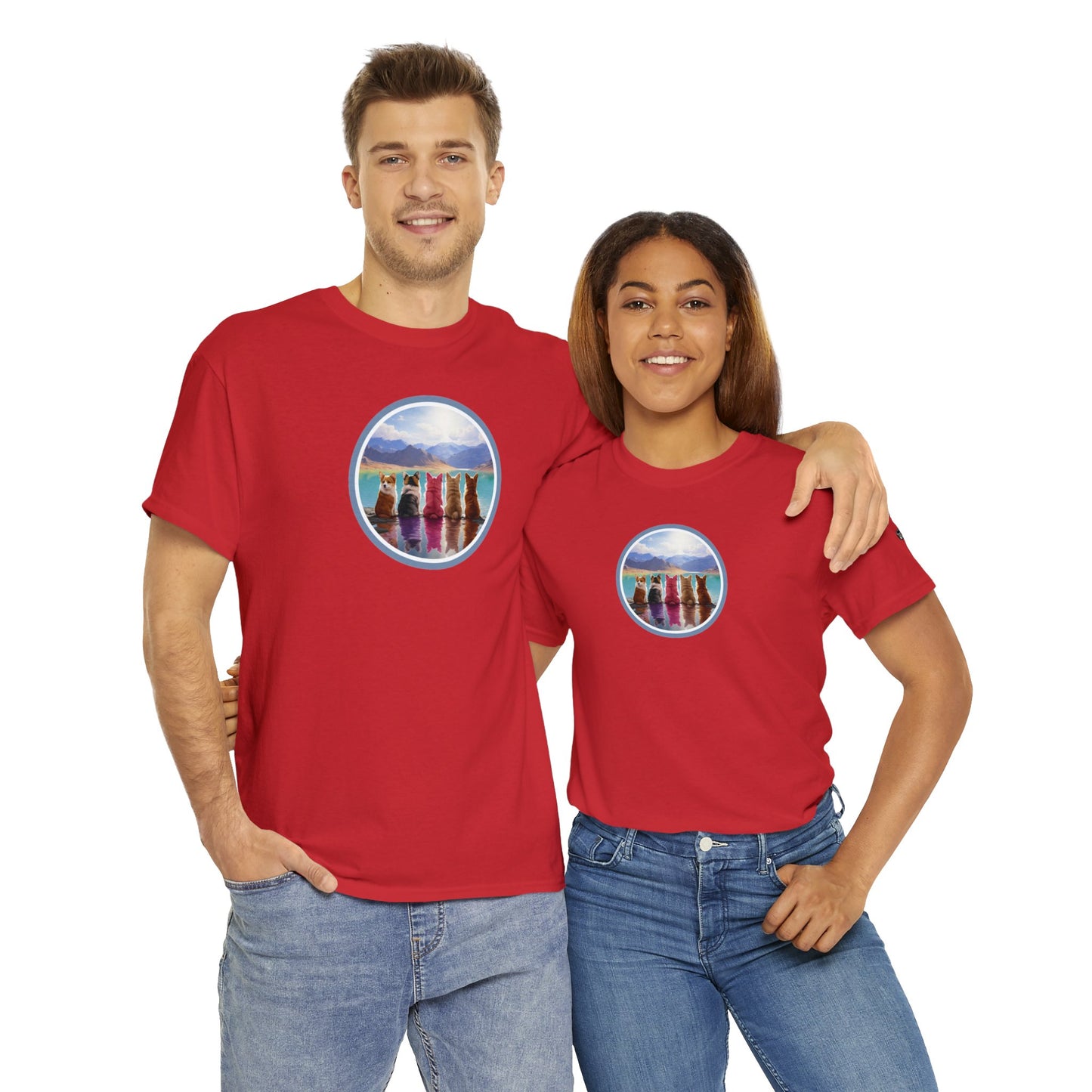 Corgi Lake - Unisex Heavy Cotton Tee