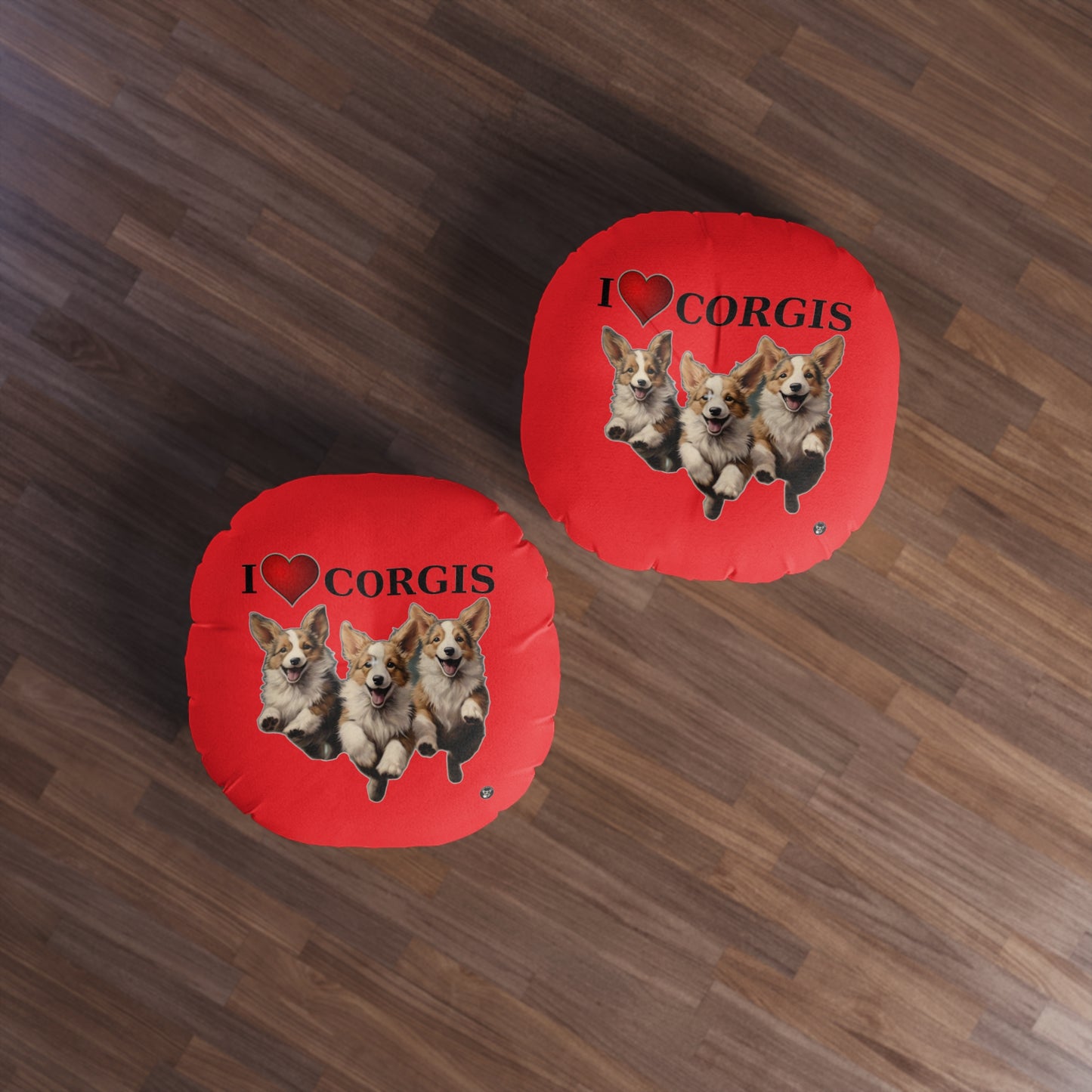 I Heart Corgis in Red - Floor Pillow