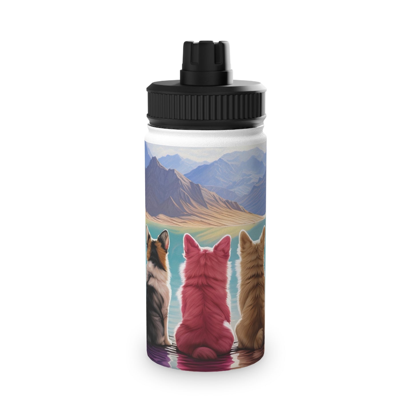 Corgi Lake - Water Bottle with Sport Lid